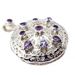 Josephine Purple Geometric Statement Pendant