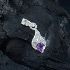 Antonia Purple Abstract Minimalist Pendant