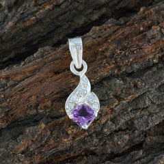 Antonia Purple Abstract Minimalist Pendant