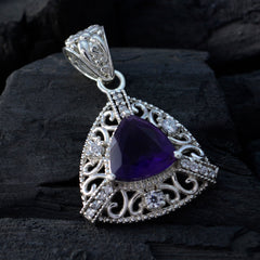 Priya Purple Rope-Wire Classic Pendant