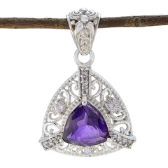 Priya Purple Rope-Wire Classic Pendant