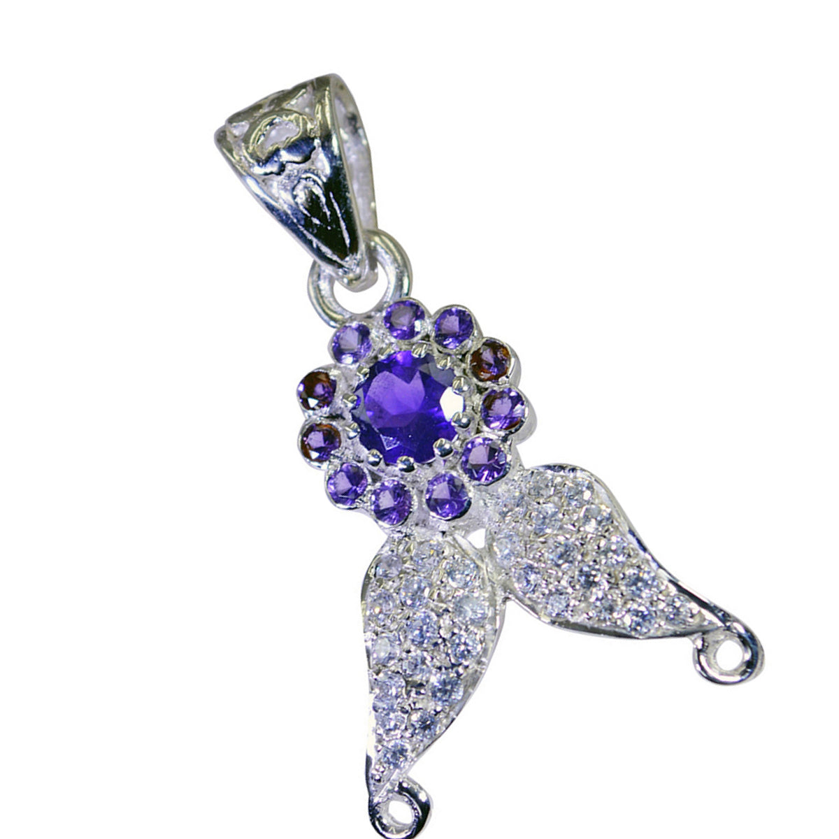 Abigail Purple Luxurious Edgy Pendant