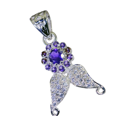 Abigail Purple Luxurious Edgy Pendant