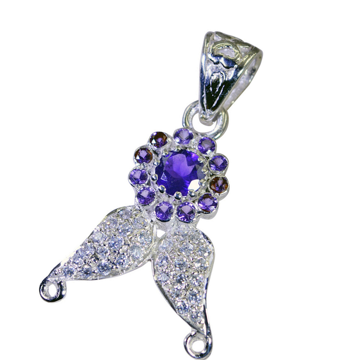 Abigail Purple Luxurious Edgy Pendant