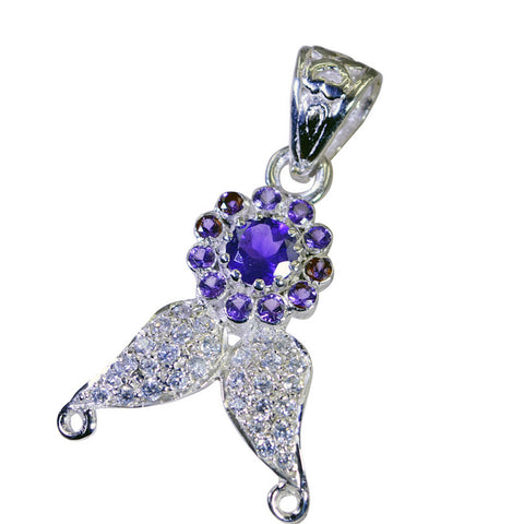 Abigail Purple Luxurious Edgy Pendant