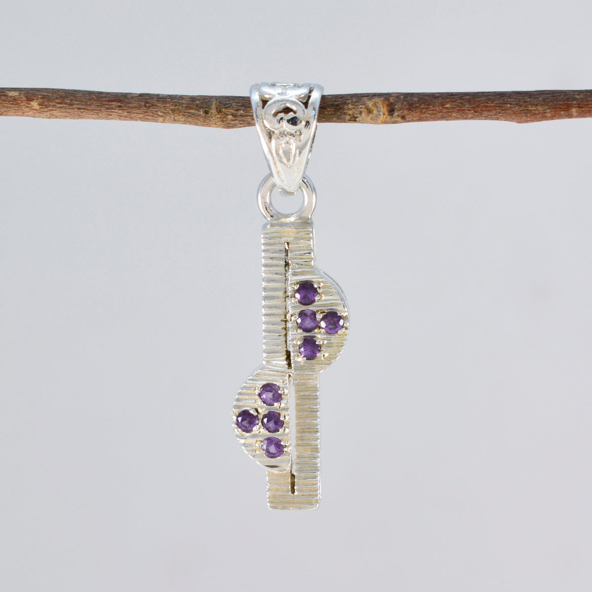 Addison Purple Luxurious Featherlight Pendant