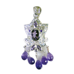 Agnes Purple Boho Statement Pendant Amethyst Purple Purple