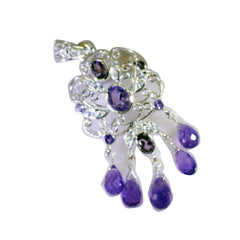 Aisha Purple Artisan Statement Pendant