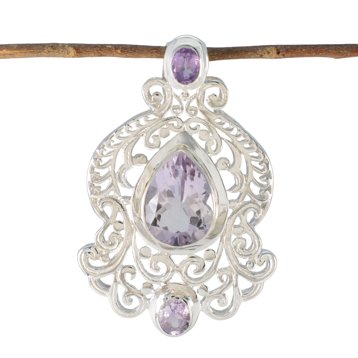 Alice Purple Cultural Chunky Pendant Amethyst Purple Purple