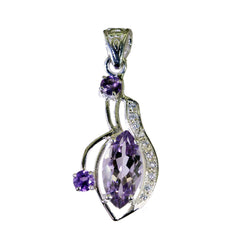 Amelia Purple Armor Tiny Pendant Amethyst Purple Purple