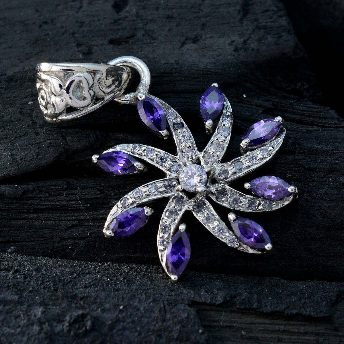 Emma Purple Sophisticated Delicate Pendant