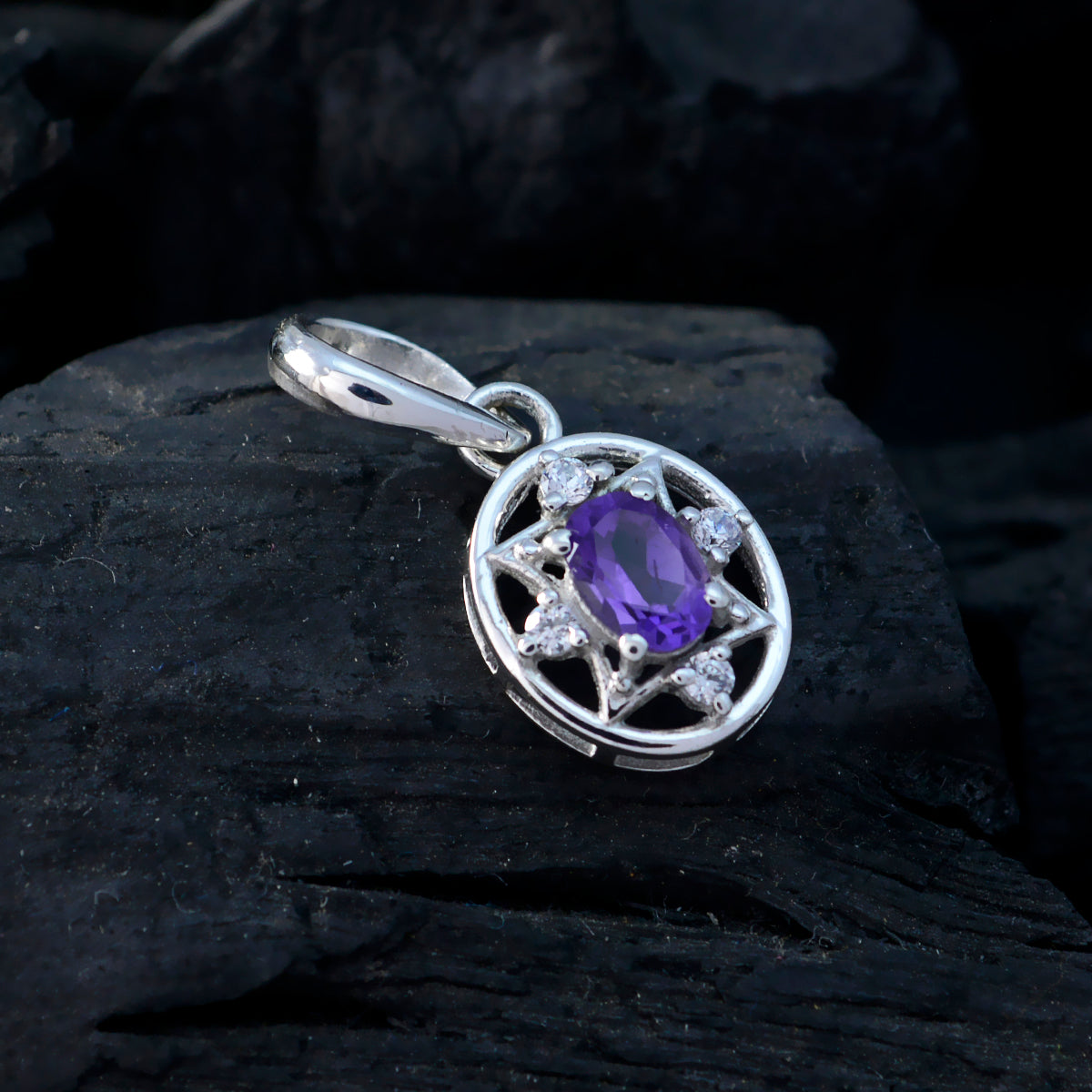 Riley Purple Filigree Delicate Pendant