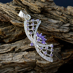Sarah Purple Art-Deco Whisper-thin Pendant