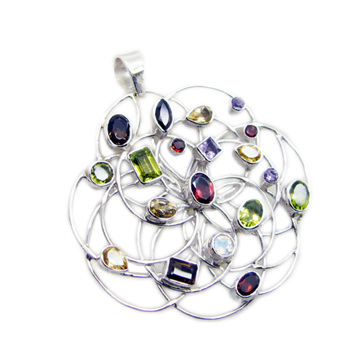 Alejandra Purple Rope-Wire Chunky Pendant