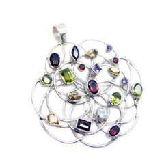 Alejandra Purple Rope-Wire Chunky Pendant