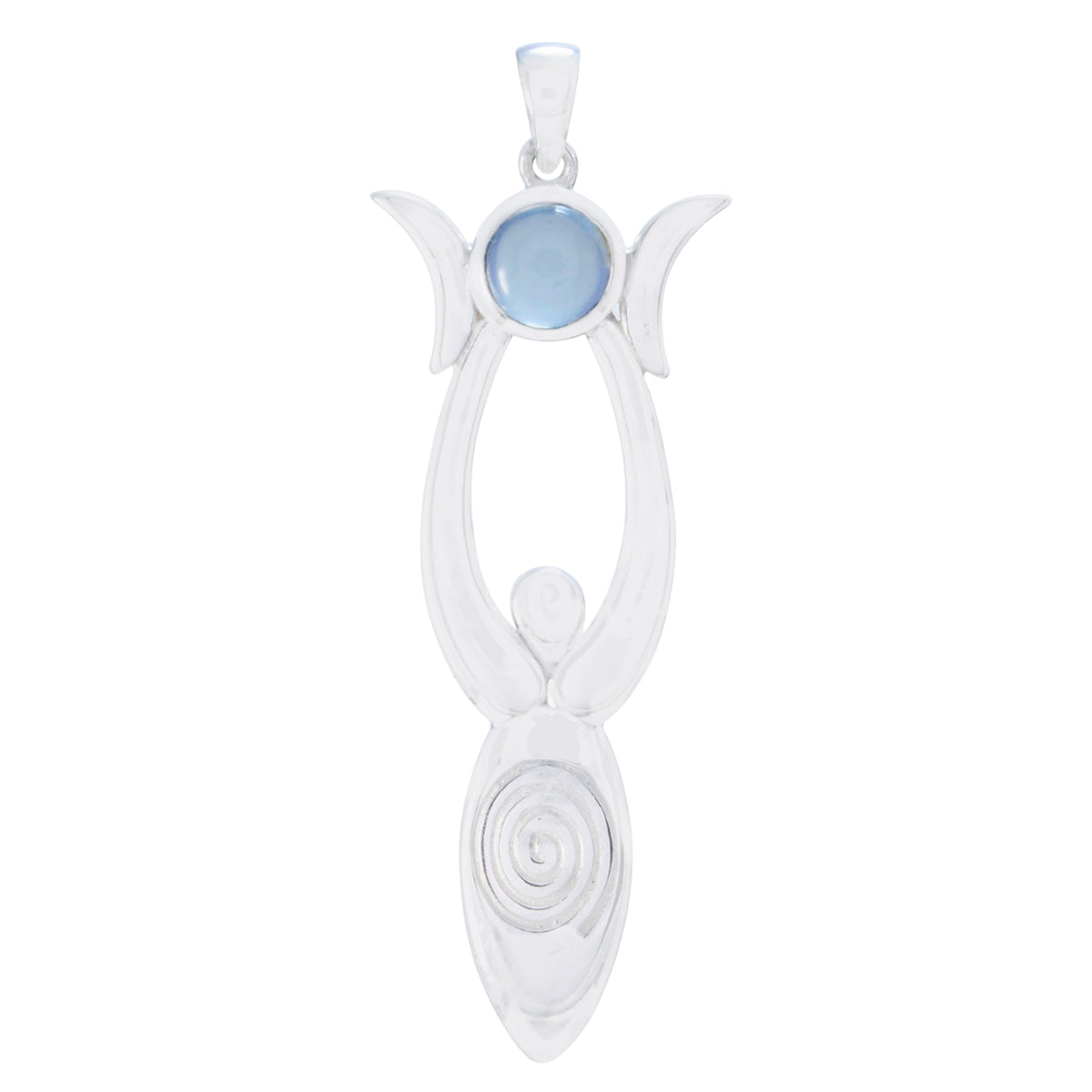 Clara Blue Eternity Whisper-thin Pendant Blue Chalcedony Blue Blue