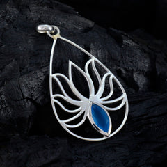 Eliza Blue Rope-Wire Dainty Pendant