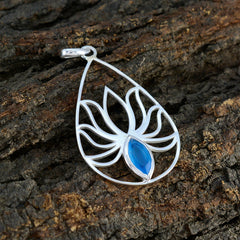 Eliza Blue Rope-Wire Dainty Pendant