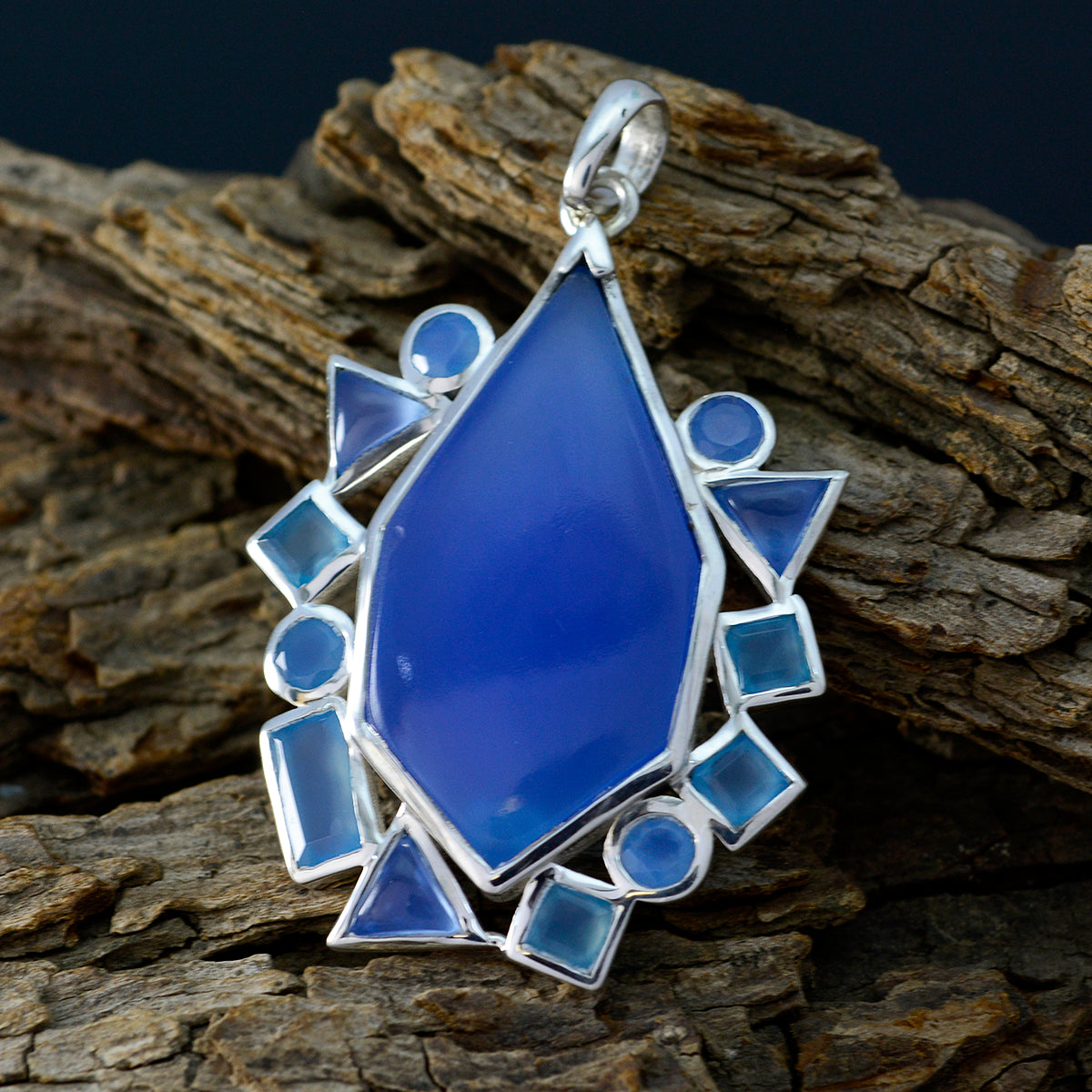 Carla Blue Graceful Statement Pendant