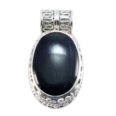 Yasmine Black Rope-Wire Statement Pendant Black Onyx Black Black