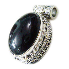 Yasmine Black Rope-Wire Statement Pendant