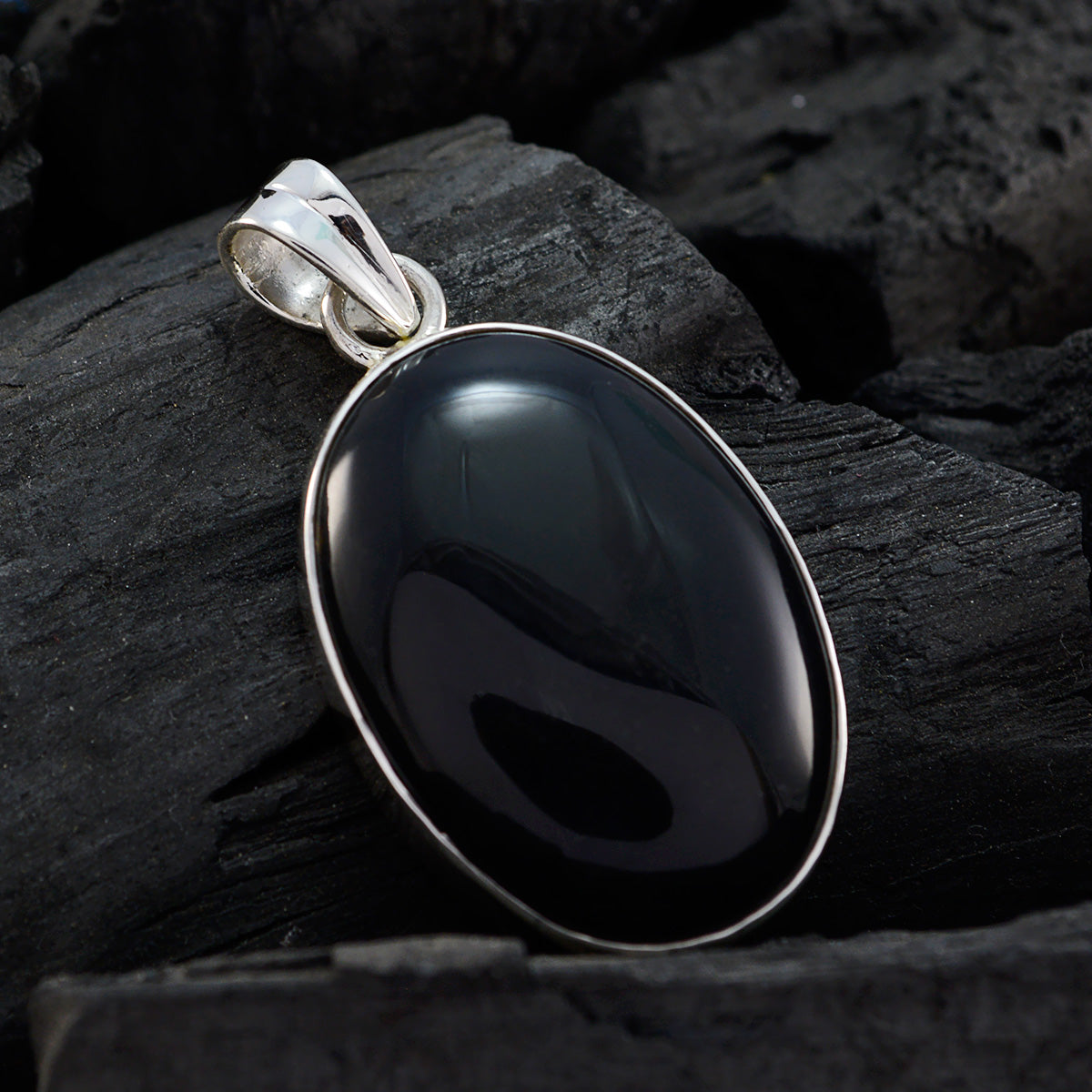 Sarah Black Eternity Statement Pendant