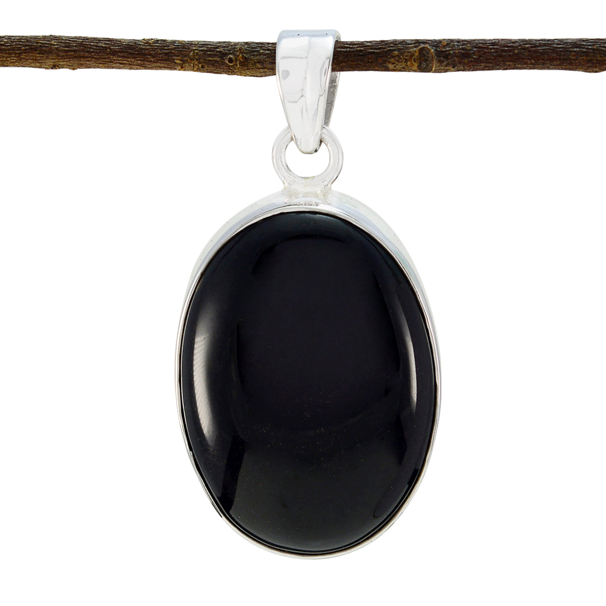 Sarah Black Eternity Statement Pendant Black Onyx Black Black