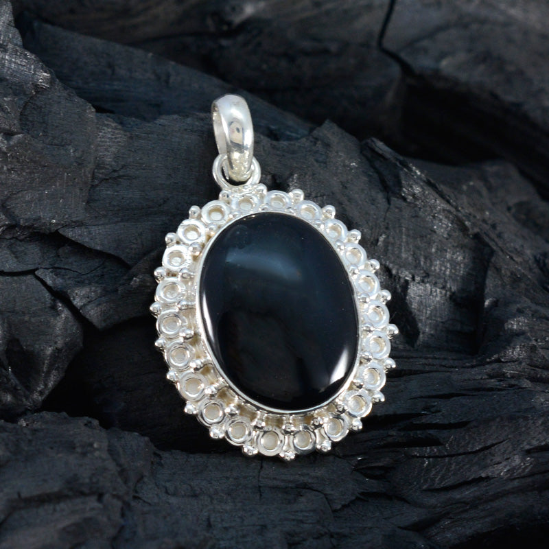 Yasmine Black Rope-Wire Essential Pendant