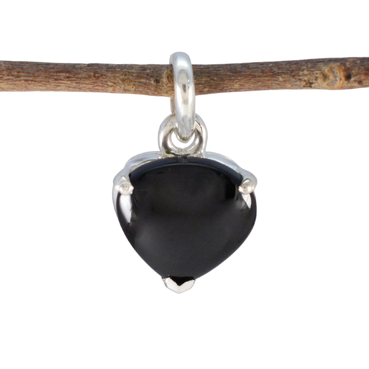 Elena Black valentine Delicate Pendant Black Onyx Black Black