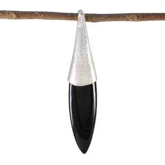 Audrey Black Heart Tiny Pendant Black Onyx Black Black