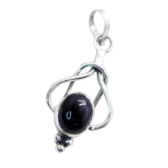 Zoe Black Rope-Wire Dainty Pendant