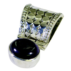 Ana Black Heart Delicate Pendant Black Onyx Black Black