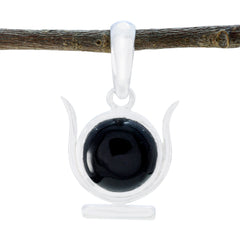 Julia Black Feminine Delicate Pendant Black Onyx Black Black