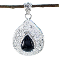 Bianca Black Art-Deco Statement Pendant Black Onyx Black Black