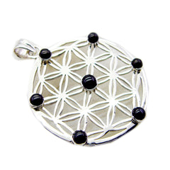 Kennedy Black Retro Statement Pendant