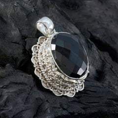 Fernanda Black Rope-Wire Chunky Pendant