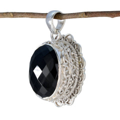 Fernanda Black Rope-Wire Chunky Pendant