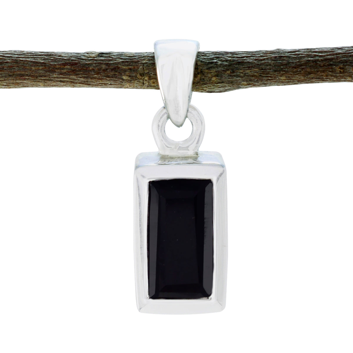 Scarlett Black Signet Delicate Pendant Black Onyx Black Black