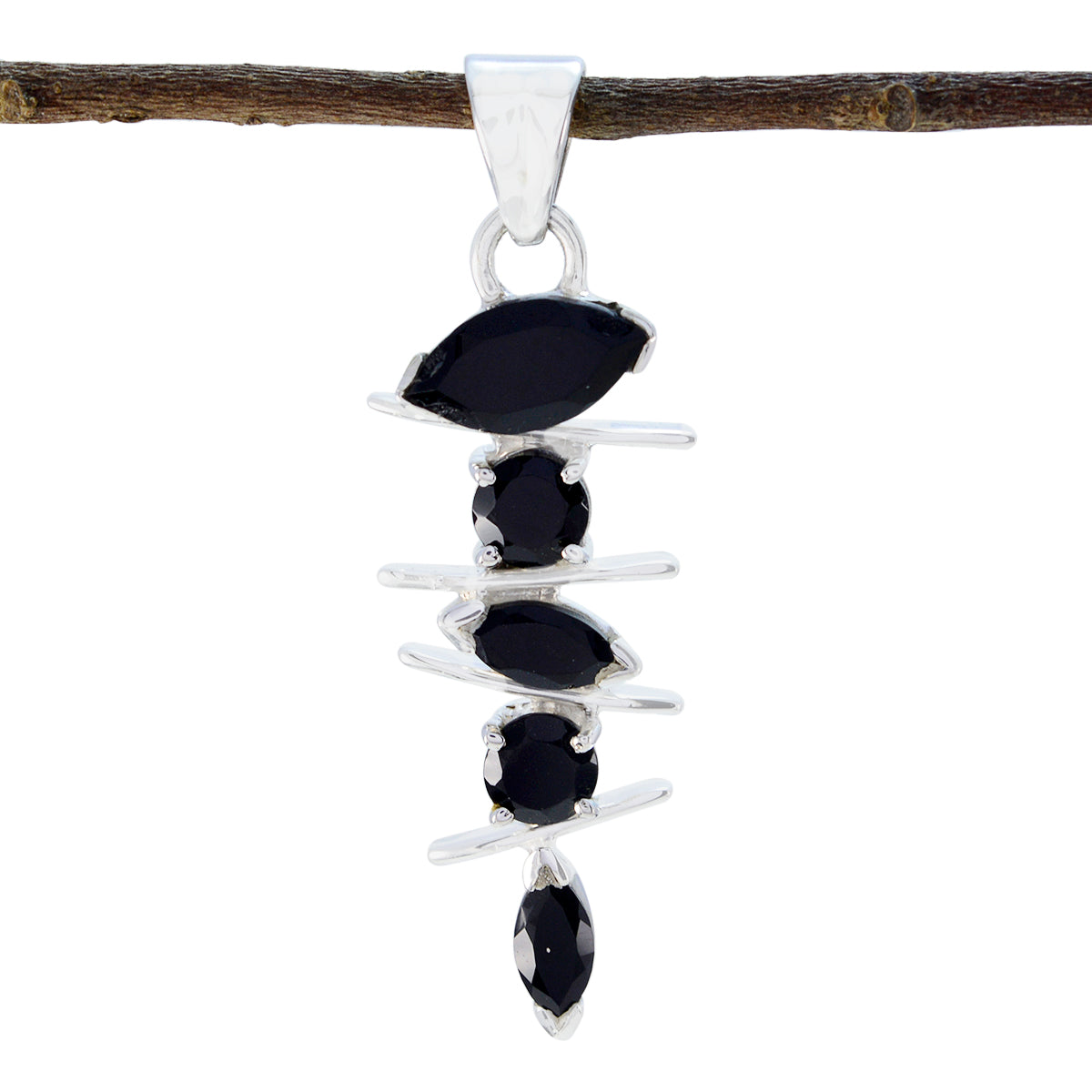 Ángeles Black Glamorous Slim Pendant