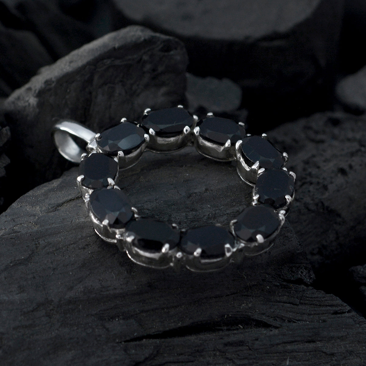Lourdes Black Sophisticated Slim Pendant