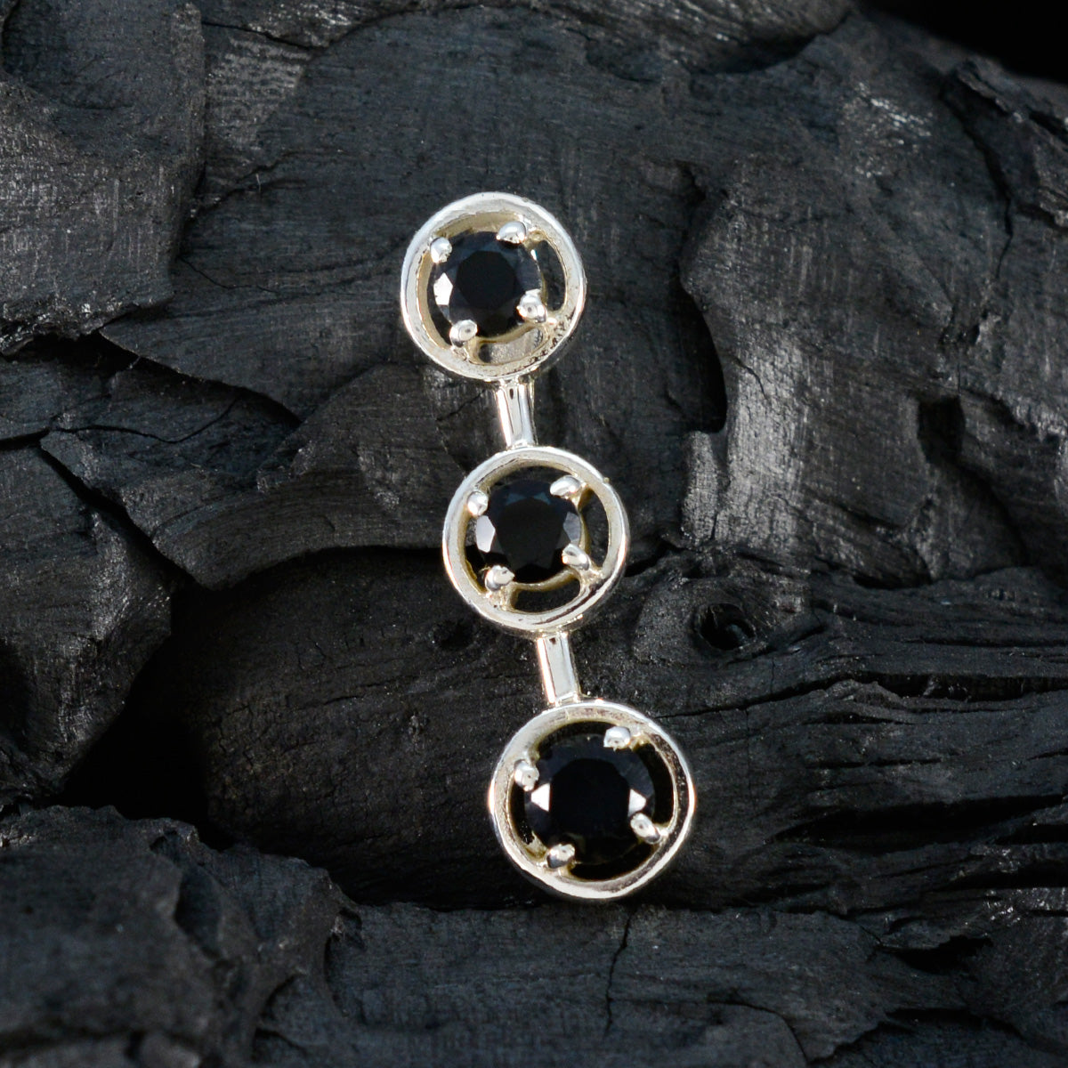 Leah Black Contemporary Dainty Pendant