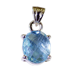 Pilar Blue Abstract Dainty Pendant Blue Topaz Blue Blue