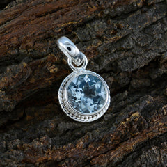 Milagros Blue Rope-Wire Whisper-thin Pendant