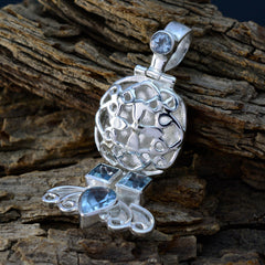 Bianca Blue Abstract Eye-catching Pendant