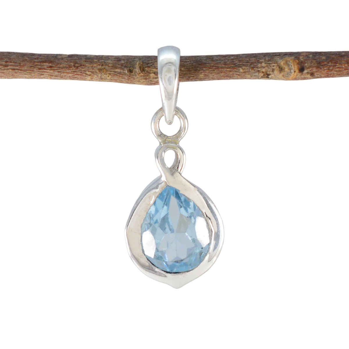 Ji-eun Blue Signet Elegant Pendant Blue Topaz Blue Blue