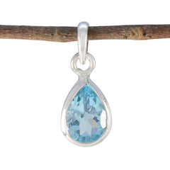 Naomi Blue Signet Elegant Pendant Blue Topaz Blue Blue