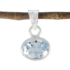 Soo-jin Blue Contemporary Minimalist Pendant Blue Topaz Blue Blue