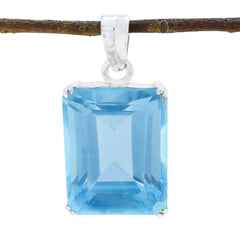 Freya Blue Heart Statement Pendant Blue Topaz Blue Blue