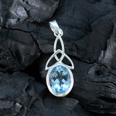 Yuki Blue Claddagh Elegant Pendant