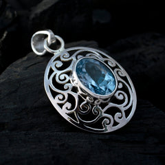 Leah Blue Geometric Mid-weight Pendant